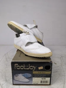 Footjoy Soft-Joy Womens Wingtip Golf Shoe Size 10N - White - Picture 1 of 8