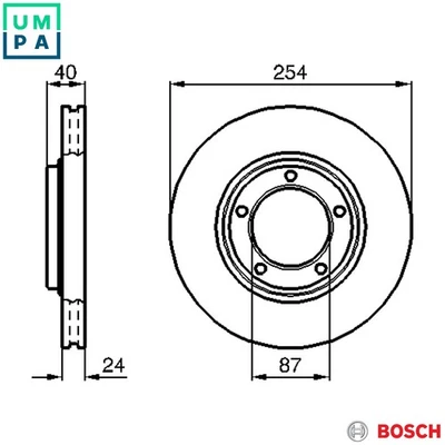2x BRAKE DISC 0 986 478 663 FOR HYUNDAI SATELLITE/Bus STAREX/H-1/Van LIBERO 2.5L - Image 1 of 4