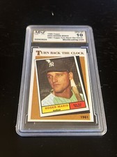 1986 Topps #405 Roger Maris, 1961 Turn Back The Clock, Graded 10 GEM-MT.