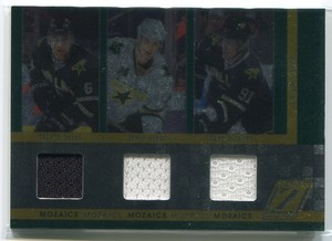 2010-11 Zenith Mozaics Materials 7 Daley Brad Richards Jamie Benn Triple Jersey