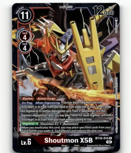 Digimon Shoutmon X5B Xros Encounter BT10-015 R - Picture 1 of 1