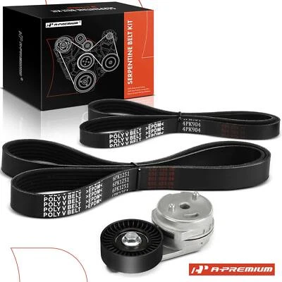 Kit de componentes de transmisión por correa Serpentine de 3 piezas para Chrysler Voyager 2001-2003 Dodge Foto 1 de 4