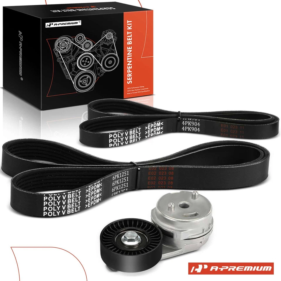 3Pcs Serpentine Belt Drive Component Kit for Chrysler Voyager 2001-2003 Dodge - Image 1 of 4