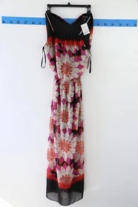 Vestido sin mangas para mujer En Focus talla 6 pequeño negro rosa flores sin mangas - Imagen 1 de 5