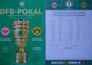 Programme & Lineups DFB Cup Final 2017 Eintracht Frankfurt - Borussia Dortmund - Picture 1 of 1