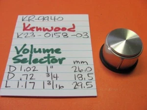 📈KENWOOD K23-0158-03 MANOPOLA SELETTORE VOLUME KR-9940 RICEVITORE STEREO - Foto 1 di 3