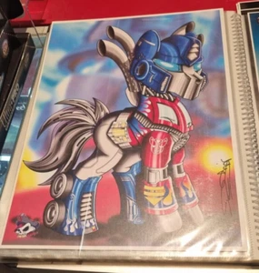 My LIttle Pony Custom Art Print Transformers Optimus Prime - A3 size - Signed - Bild 1 von 1
