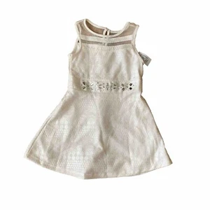 The Children’s Place Girl’s Size 5 White Lace Sleeveless A Line Dress New - Picture 1 of 13