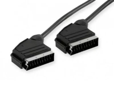 10M Long SCART Lead Cable Fully Wired 21 Pin RGB SKY TV DVD Nickel Plated - Image 1 of 2