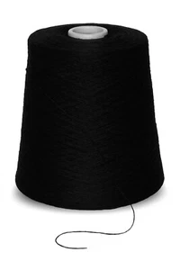 18,50 €/Kg 🌟 Lana poliacrílico • NEGRO • NM 14/1 • Lana virgen Miroglio Mosca 099 - Imagen 1 de 1