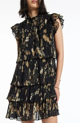 Nuevo sin etiquetas Vestido Plisado Allsaints Antheia en Niveles 8 Foto 1 de 4