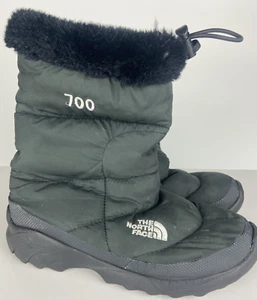 The North Face Size 9 Nuptse Puffer Boots Womens Black Quilted 700 Goose Down - Picture 1 of 7
