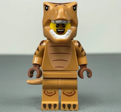 Lego T-Rex fantasia fã colecionável minifigura série 24 CMF 71037 cara dinossauro - Imagem 1 de 4