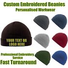 Custom Embroidered Personalised Woolly Beanie Hat Headwear Workwear Promotional
