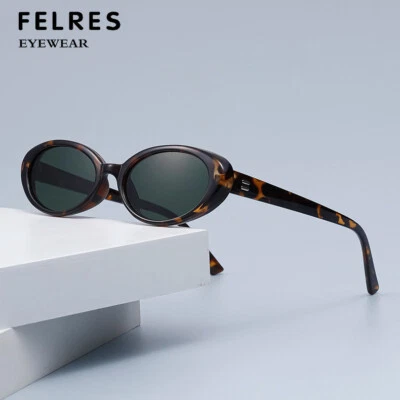 Óculos de sol feminino retrô olho de gato moda óculos de condução ao ar livre UV400 quente  - Imagem 1 de 4