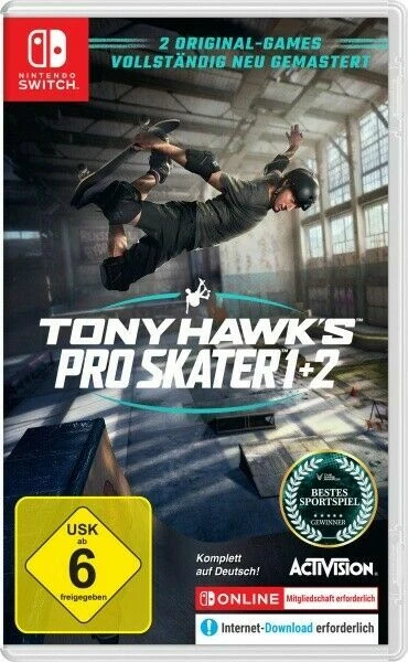 Tony Hawk's Pro Skater 1+2 - Remastered (Nintendo Switch, 2021)
