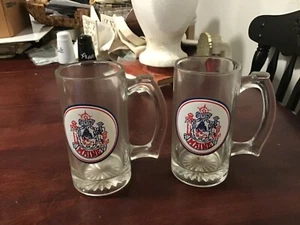 Maine State Flag Drinking Glasses with Handle Vintage Souvenir - Picture 1 of 5