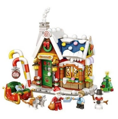 LOZ Mini Nanoblock Christmas House- 788 pcs- Stimulates imagination & creativity - Image 1 of 4
