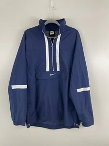Chaqueta cortavientos vintage Nike años 90 Y2K azul pulóver bolsa bolsillo para hombre XL - Imagen 1 de 5