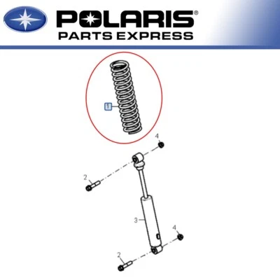 2006 - 2019 POLARIS OUTLAW PREDATOR 50 OEM FRONT SHOCK COIL SPRING 0451774-133 - Image 1 of 2