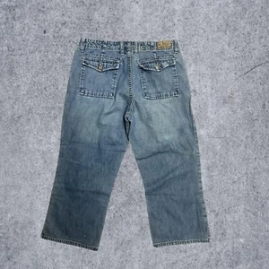 Vintage Buckle BKE Jeans Womens Capri Distressed Bootcut Stone Washed Y2K - Picture 1 of 7
