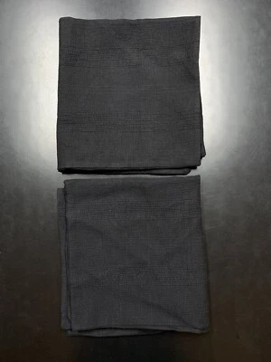 一对修复硬件右手带状水洗亚麻欧码 Shams 黑色 — 第 1/4 张图片