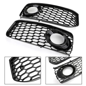 2x Fog Light Grill Grille Black Trim For Audi A5 S-Line S5 B8 RS5 2008-2012 - Picture 1 of 8