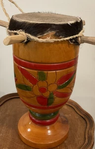 Djembe Bongo Percussion Hand Drum Wood - Picture 1 of 8