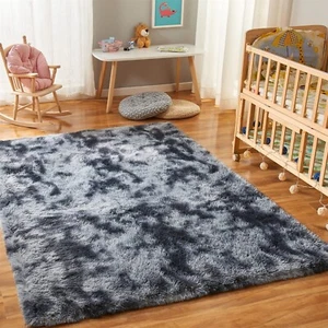 YQQRIGRO Rectangular Area Rugs for Bedroom Living Room, 5 x 7 FT Tie Dark Gre... - Picture 1 of 7