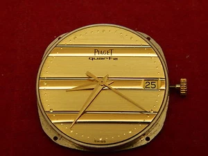 100% ORIGINAL PIAGET 16P QUARZWERK LÄUFT MIT POLO DATE ZIFFERBLATT - Bild 1 von 3