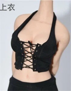 1/6 Negro Cordones Prendas para el torso Ajuste 12" Mujer Phicen TBL JO Figura de Acción Cuerpo Juguete - Imagen 1 de 6
