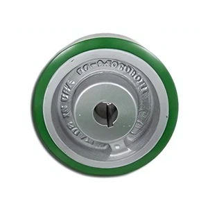 Choose 2" Wide Poly on Steel Metric Keyway Drive Wheel - 600 to 1,000 lbs Cap. - Picture 1 of 6