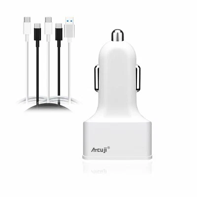 Atcuji 130W 90W PD USB C Car Charger for Dell XPS 13 15 Laptop Tablet Smartphone - Image 1 of 4