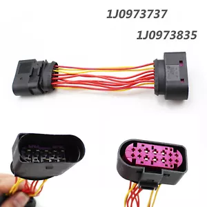 For VW Audi 10 Pin plug Halogen To 14 Pin Plug Xenon Headlight Harness Adapter - Picture 1 of 5