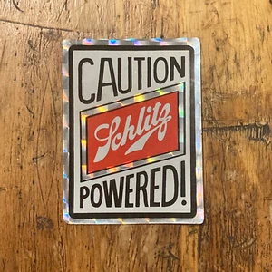 Vtg 1980s SCHLITZ BEER Vending Machine Prism Sticker Breweriana RARE 70s & 80s! - Picture 1 of 3