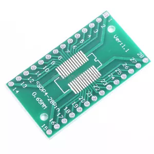 10 Stück TSOP28 SSOP28 Adapter SMD PCB umwandeln in DIP 28 für AD9851 AD9850 Neu - Bild 1 von 4