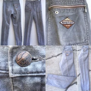 ORIGINAL Rusty Lopez JEANS Gray Sanforized Size 26 Waist Measures 27 in - Bild 1 von 12