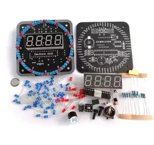 Reloj Digital Electrónico Kit Hágalo Usted Mismo Giratorio LED Fluido Reloj Piezas Tablero de Aprendizaje - Imagen 1 de 5
