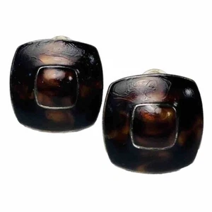 Pendientes Clip Anne Klein AK Tortuga Marrón Tono Oro De Colección - Imagen 1 de 4