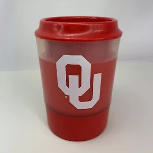 OU Coolzy Drink Can Coozie Plastic Freezer Oklahoma University BPA-Free - Picture 1 of 10