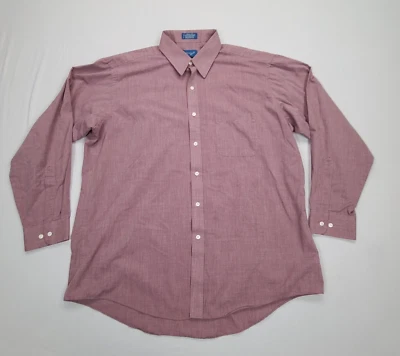 Town Craft Shirt Mens 17 Red Button Up Long Sleeve Comfort Casual Mens - Image 1 of 4
