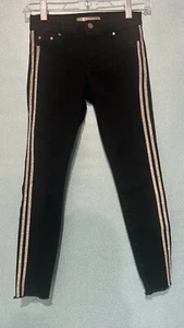 Tractr Girls Rhinestone Festive Jeans Black Size 8 - Picture 1 of 5