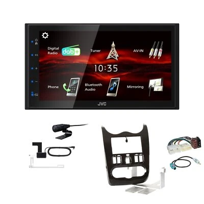 JVC KW-M180DBT DAB+ Autoradio für Dacia Sandero / Stepway 2008-2011 braun - Bild 1 von 4