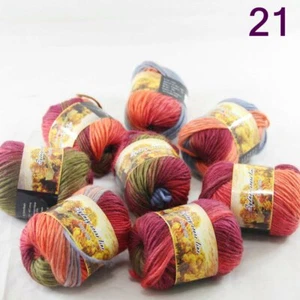SALE 8BallsX50gr Warm Colorful Rugs Knitting Wool Blankets Crocheted Yarn 21 - Picture 1 of 12