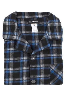 Warm Men's Fleece Plaid Soft Pajama PJ Set Top Bottom Winter Size  S M L XL 2XL - Image 1 of 4