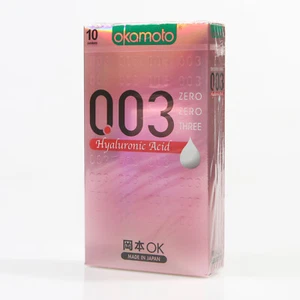 10p Okamoto 003 ácido hialurónico 0,03 mm condón lubricante súper ultra delgado condones - Imagen 1 de 2