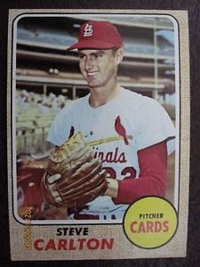 1968 TOPPS BASEBALL CARD #408 STEVE CARLTON SL CARDINALS - Picture 1 of 6