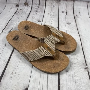 Reef Cushion Strand Zehenstegsandalen Flip-Flops hellbraun und dunkelbraun Größe 9 - Bild 1 von 8