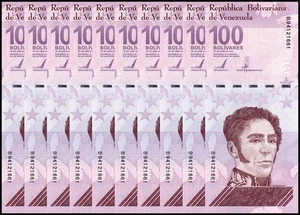 Venezuela 100 Bolívares Digitales, 2021, P-119, UNC - 100 X 10 PIEZAS - Imagen 1 de 4