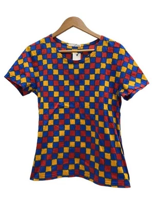 Camiseta Pleats Please Issey Miyake Algodón Multicolor Patrón Completo Usada Foto 1 de 4